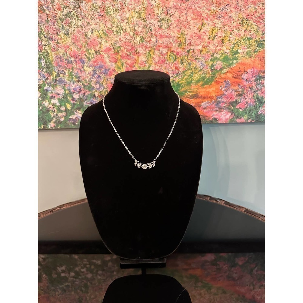 MOON phases pendant necklace silver tone - Picture 2 of 8